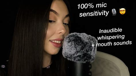 ASMR 100 SENSITIVITY LAYERED INAUDIBLE WHISPERING MOUTH SOUNDS