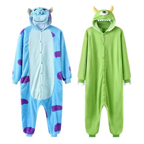 Mike And Sully Costumes Onesies Cute Couple Halloween Costumes