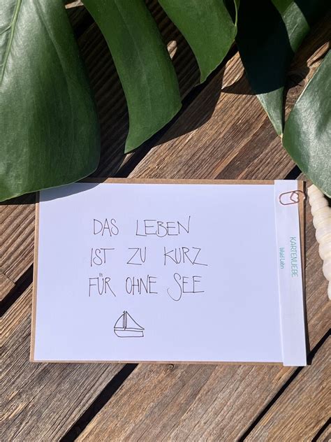 Karten Handlettering Seeliebe Meer Meerliebe Von Wuid Lebn Ohne