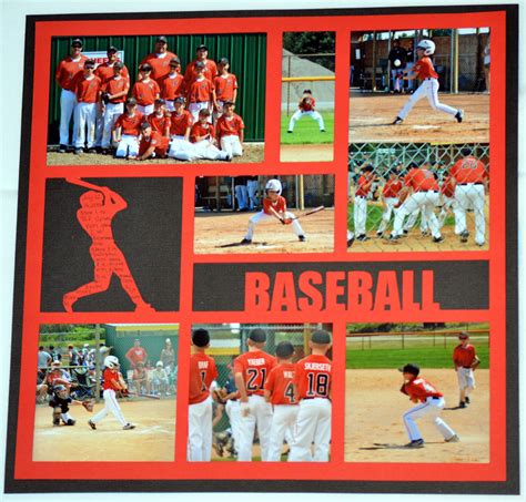 Layout State Baseball Baseball Scrapbook Scrapbooking Sports Baseball