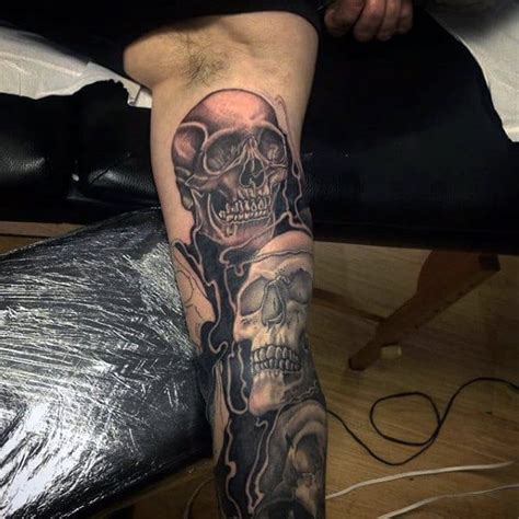 Aggregate 69 Flame And Skull Tattoo Sleeve Super Hot In Cdgdbentre