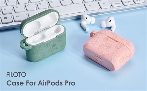 Amazon Airpods Pro Case Filoto Silicone Flower Engraved