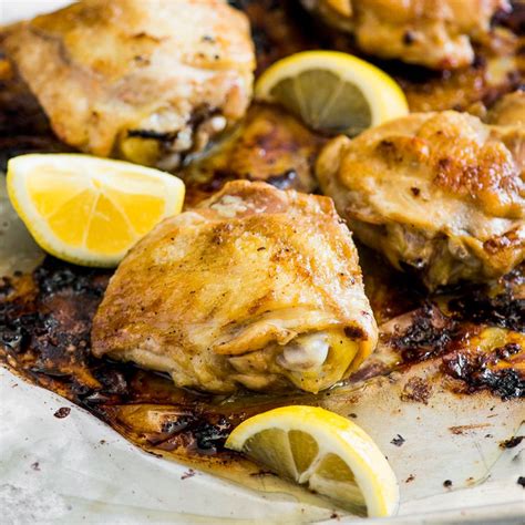 Lemon And Garlic Baked Chicken Thighs Recipe Food And Wine