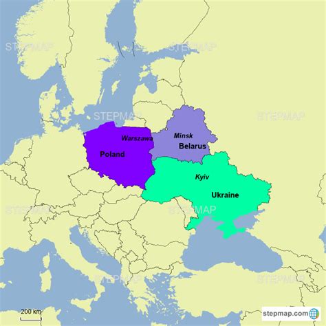 Stepmap Poland Belarus Ukraine Landkarte F R Germany