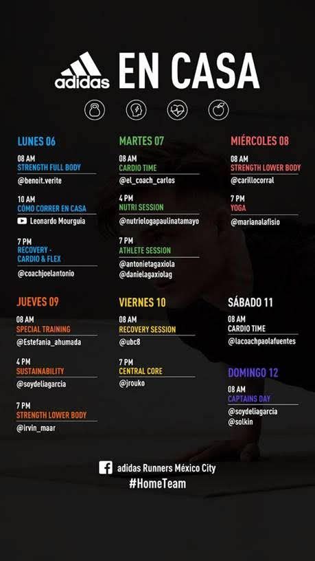 Calendario De Entrenamientos De La Tercera Semana De Adidas Runners