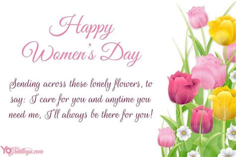 Lovely Flower Happy Womens Day Wishes Card Messages Day Wishes