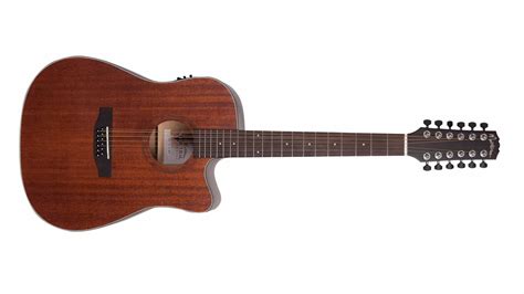 Martinez 'Natural Series' Mahogany Top 12-String Acoustic-Electric Dreadnought Cutaway Guitar ...