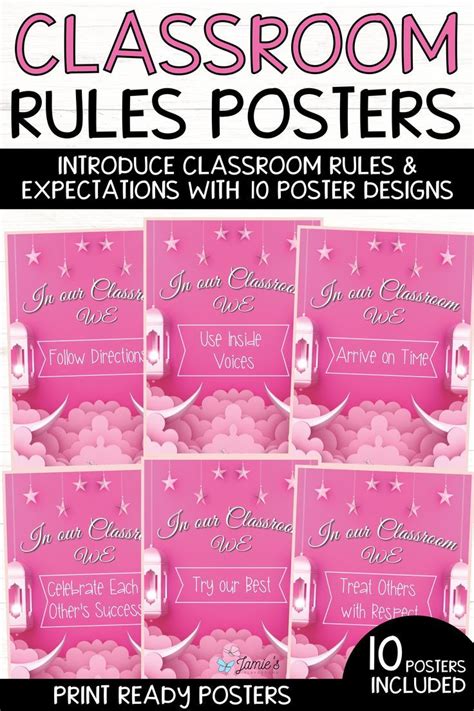 Classroom Rules Posters Classroom Expectations Posters Decor For Your Classroom Classroom