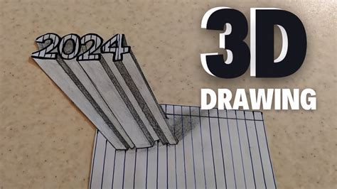 How To Draw 2024 Number In 3d Drawing Easy 3d Drawing Step By Step