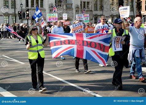 Brexit Day Protest In London Editorial Photography Image Of Brexiters