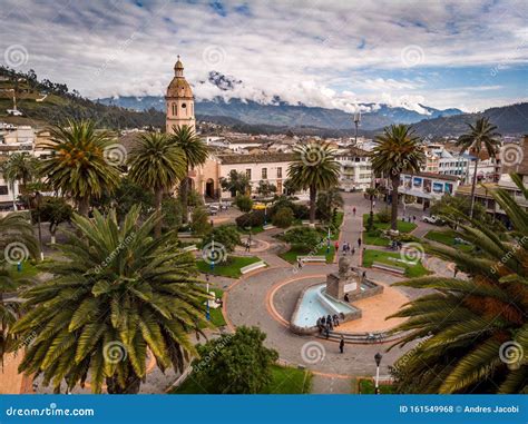 Simon Bolivar Square, Otavalo - Ecuador. June,15th2018 Editorial Stock ...