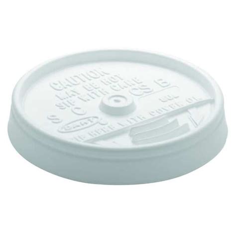Dart UL Lid For To Oz Hot Cold Cup Flat Sip Through White Pk Zoro
