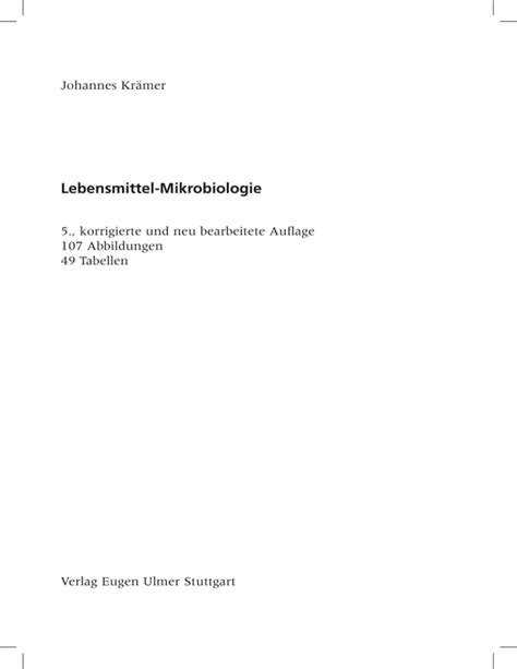 Lebensmittel Mikrobiologie