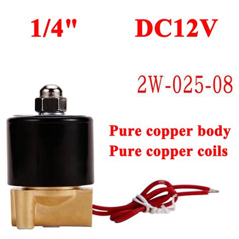 Brass Electric Solenoid Valve Two Way Normally Closed Dc 12v Ac 220v 1 4 1 2 3 4 1 Water Oil