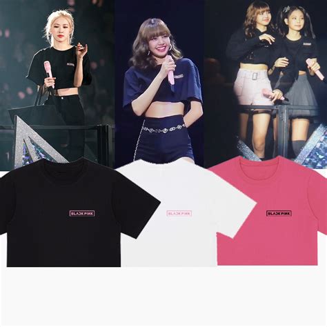 เสื้อยืดลายดาวblackpink เสื้อครอป แบล็คพิงค์ [s 3xl]เสื้อยืด Shopee