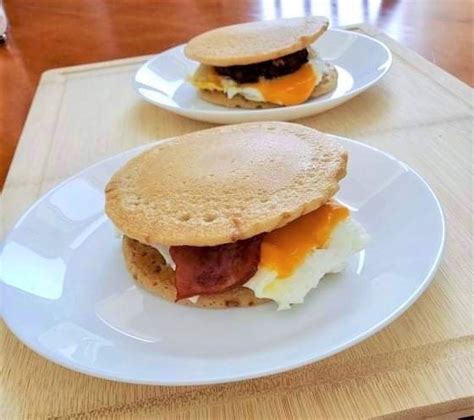 Pancake Breakfast Sandwich with Turkey Bacon | The Leaf