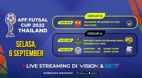 Jadwal Dan Link Live Streaming Aff Futsal Cup Selasa