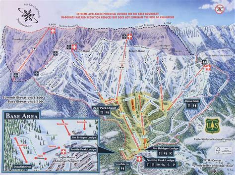 Bridger Bowl Ski Area Trail Map