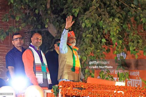 Prime Minister Narendra Modi Is Participating In A Road Show With