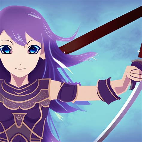 Anime Warrior Girl Sword 4k · Creative Fabrica