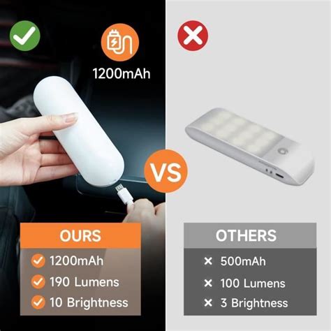 Veilleuse Led Automatique Rechargeable Led Lampe Detecteur De