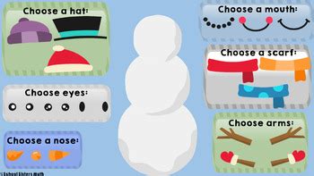 Editable Winter Snowman PowerPoint Class Activity by School Sisters Math