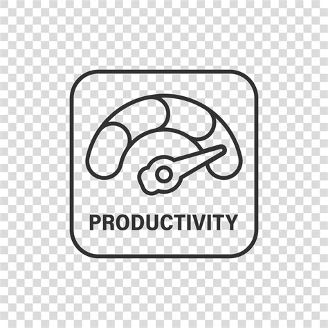 Productivity icon in flat style. Process strategy vector illustration