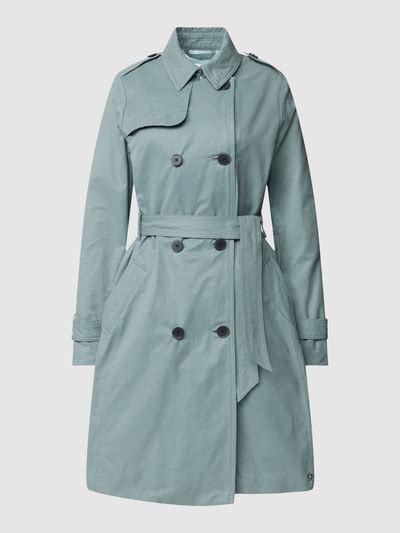 S Oliver Red Label Trenchcoat Mit Umlegekragen Rauchblau Online Kaufen