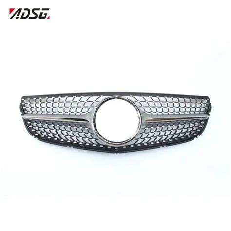 ABS Silver Diamond Style Car Front Bumper Honeycomb Mesh Grille Grill