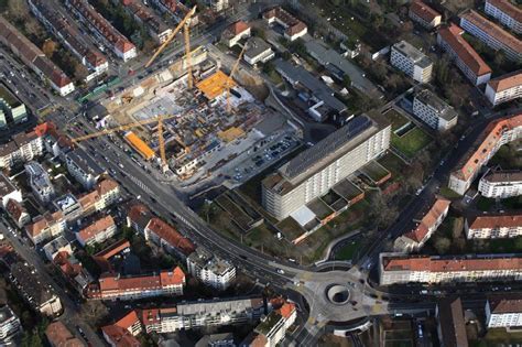 Basel aus der Vogelperspektive Baustelle für einen Erweiterungs