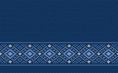 Design Knitted Pattern Vector Cross Stitch Ethnic Knitting Background Embroidery Decorative