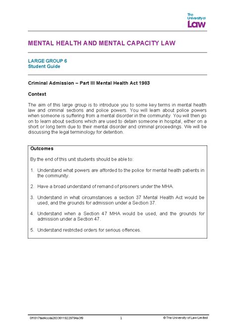Code Of Practice Mental Health Act 1983 2008 Revised 5