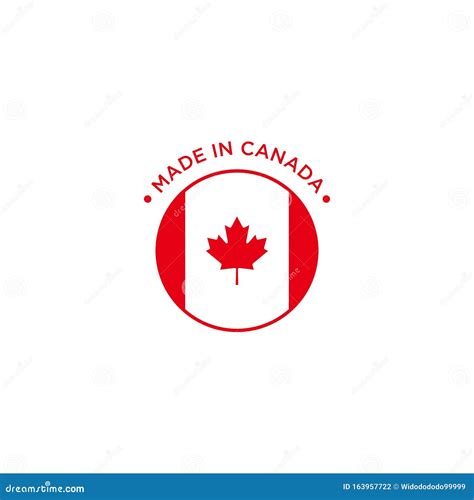 Logo Design Concept Made In Canada Stock Vector Illustration Of