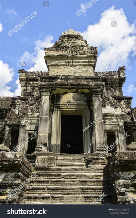 khmer architecture angkor wat territory cambodia stock photo
