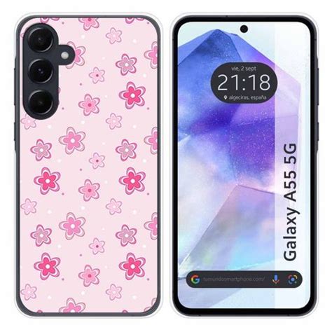 Funda Silicona Para Samsung Galaxy A55 5g Diseño Flores Dibujos con