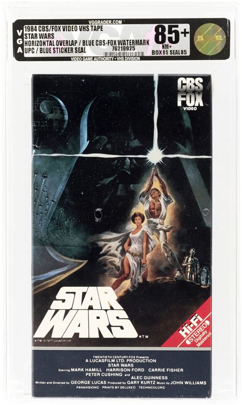 Hake S STAR WARS VHS 1984 VGA 85 NM HORIZONTAL OVERLAP BLUE CBS