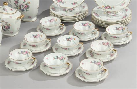 Cerabel Porcelaine De Baudour Koffie En Theeservies Art Deco