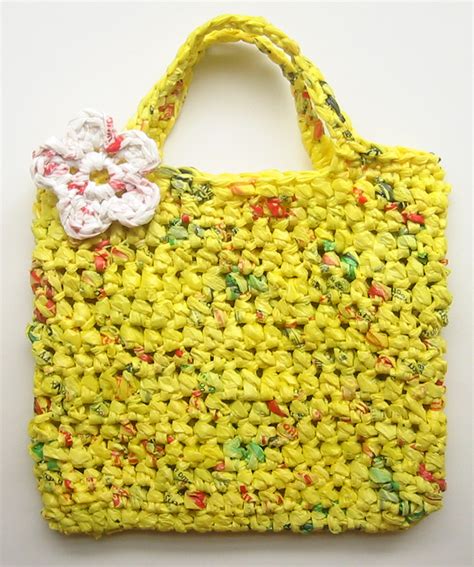 Make Plarn Crochet An Eco Friendly Tote Bag Etsy Plastic Bag