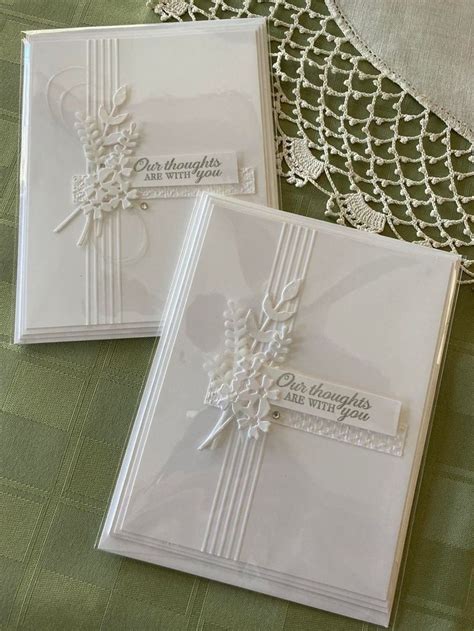 Pin By R Jane Laugnac On Cartes Monochromes Sympathy Cards Handmade