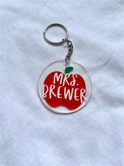 Personalized Teacher Keychain Teacher Appreciation Gifts Etsy In 2024