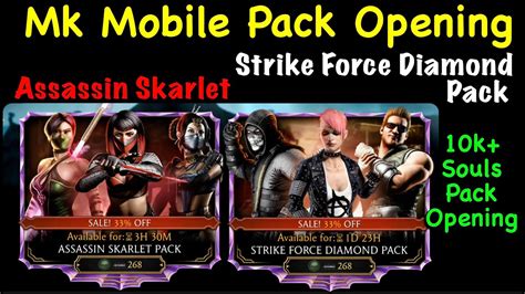 Mk Mobile Pack Opening Strike Force Diamond Pack Assassin Skarlet