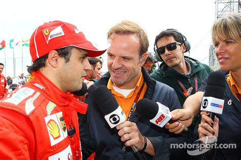 Felipe Massa, Ferrari with Rubens Barrichello at Brazilian GP