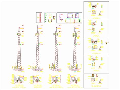 Torre Telecomunicaciones Autosoportada Con Equipo Kb Bibliocad