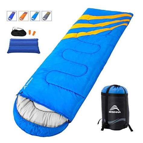 Bisinna Sleeping Bag With Compression Sack Indoor Camping Sleeping