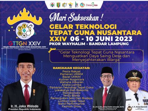 Lampung Ditunjuk Jadi Tuan Rumah Acara Gelar Teknologi Tepat Guna