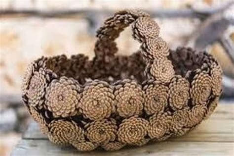 DIY Pinecone Baskets For Thanksgiving And Christmas