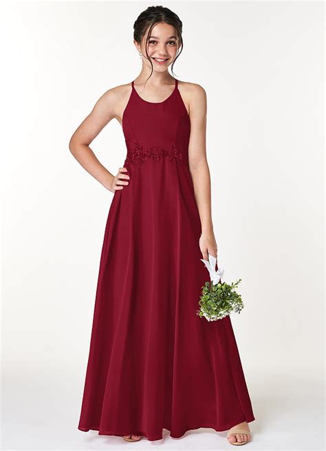 Burgundy Azazie Rossi Jbd Junior Bridesmaid Dresses Azazie