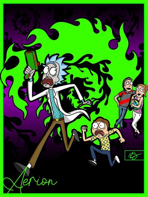 Rick And Morty Art Digital Art By Randy Louviere Fine Art America