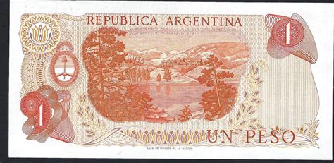 Argentine Argentina 1 Peso 1974 Banco Central De La Republica