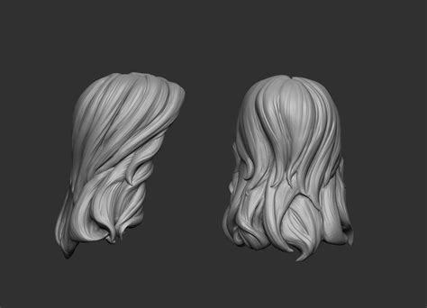 Hair Stylized D Model D Printable Cgtrader